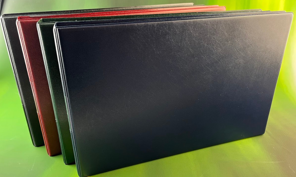 A3 Landscape Deluxe quality padded PVC Binder with 25mm 4 D ring 